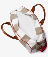 Borsone da viaggio Stanford Large Stripe in Bianco/Sabbia | My Style Bags