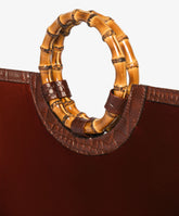 Borsa a mano Bamboo Large Velour Bordeaux - Bordeaux | My Style Bags