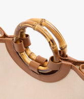 Borsa a mano Bamboo Small Canvas - Panna | My Style Bags