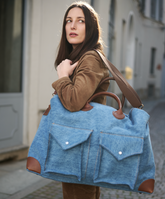 Borsone da viaggio Harvard Safari Blue Ranch Candiani Light - Denim Chiaro | My Style Bags
