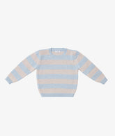 Maglione Girocollo a Righe Bambino - Avio e Beige - Abbigliamento per Bambini | My Style Bags