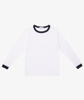 T-Shirt Maniche Lunghe Bambino - Bordo Blu | My Style Bags