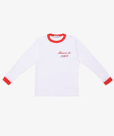 T-Shirt Maniche Lunghe Bambino - Bordo Rosso | My Style Bags