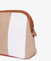 Trousse Large Stripe in Bianco/Sabbia | My Style Bags