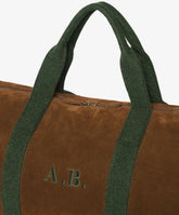 Borsone da viaggio Boston Large Felt Camoscio/Verde - Valigie Personalizzate | My Style Bags