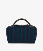 Beauty Case Berkeley Pin Stripe - Riga Verde - Outlet | My Style Bags