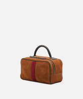 Beauty Case Berkeley Twin Deluxe Cuoio/Bordeaux - My Style Bags