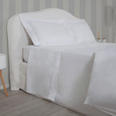 Completo Letto Roma: Set di Lenzuolo, Federe e Sottolenzuolo Bianco | My Style Bags