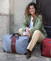 Borsone da viaggio Harvard Stripe Grigio - My Style Bags