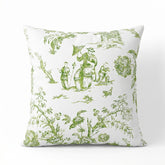 Cuscino Toile Verde x Fondazione Theodora - Accessori per il Decoro della Casa | My Style Bags