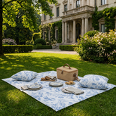 Telo Picnic Toile Azzurro x Fondazione Theodora - Accessori per il Decoro della Casa | My Style Bags